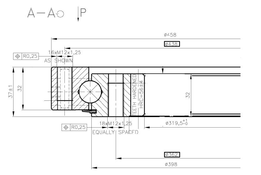 9I-1B16-0400-1393; Łożysko o średnicy zewnętrznej 458 mm